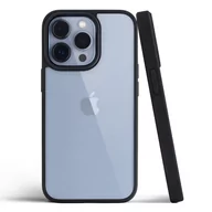 Etui i futerały do telefonów - D-Pro Crystal Hybrid etui obudowa pokrowiec do iPhone 12 Pro Max (Clear/Black) - miniaturka - grafika 1