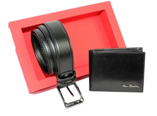 Elegancki I Stylowy Zestaw Upominkowy Dla Niego Pierre Cardin Portfel Poziomy i pasek z klamrą tradycyjną PC3 - Paski - miniaturka - grafika 5