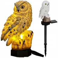 Lampy ogrodowe - LAMPA SOLARNA OGRODOWA DUŻA SOWA WBIJANA WODOODPORNA Z CZUJNIKIEM ZMIERZCHU - miniaturka - grafika 1