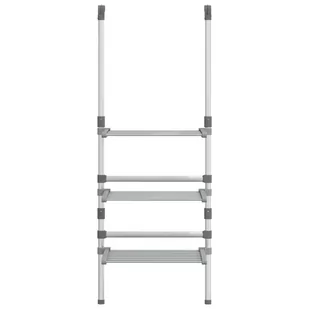 Lumarko Wisząca suszarka na pranie, 3-poziomowa, aluminium - Suszarki na ubrania - miniaturka - grafika 4