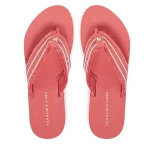 Japonki Tommy Hilfiger TH Webbing Beach Sandal FW0FW08739 Koralowy - Klapki i japonki damskie - miniaturka - grafika 1