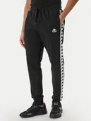 Spodnie sportowe męskie - Kappa Spodnie dresowe Banda Alanz 3 321Y8FW Czarny Comfort Fit - miniaturka - grafika 1