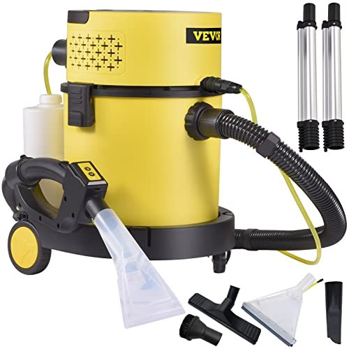 VEVOR Przenośny odkurzacz ręczny na mokro i sucho 1200W z przewodem i pojemnikiem ciśnieniowym 20L, odkurzacz ręczny z filtrem ciśnieniowym HEPA 17Kpa do podwórka, ogrodu, parku 20L butla odkurzacza