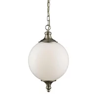 Lampy sufitowe - Searchlight Okrągła lampa wisząca Whisko, postarzany mosiądz - miniaturka - grafika 1