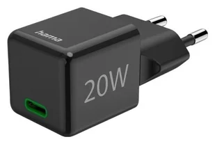 Hama supermini 20W PD/QC 1x USB-C czarna - Ładowarki do telefonów - miniaturka - grafika 1