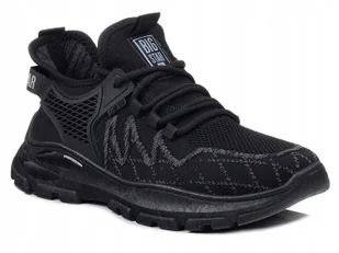 Buty męskie sportowe czarne tekstylne sznurowane Big Star NN174460 43 - Buty sportowe męskie - miniaturka - grafika 1