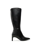 Kozaki damskie - Guess Kozaki Qiale FLFQIA ELE11 Czarny - miniaturka - grafika 1