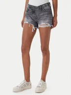Spodenki damskie - Guess Jeans Szorty jeansowe W6GDZ8 D6572 Szary Regular Fit - miniaturka - grafika 1