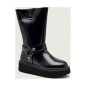 Kozaki damskie - Love Moschino Skórzane kozaki - miniaturka - grafika 1