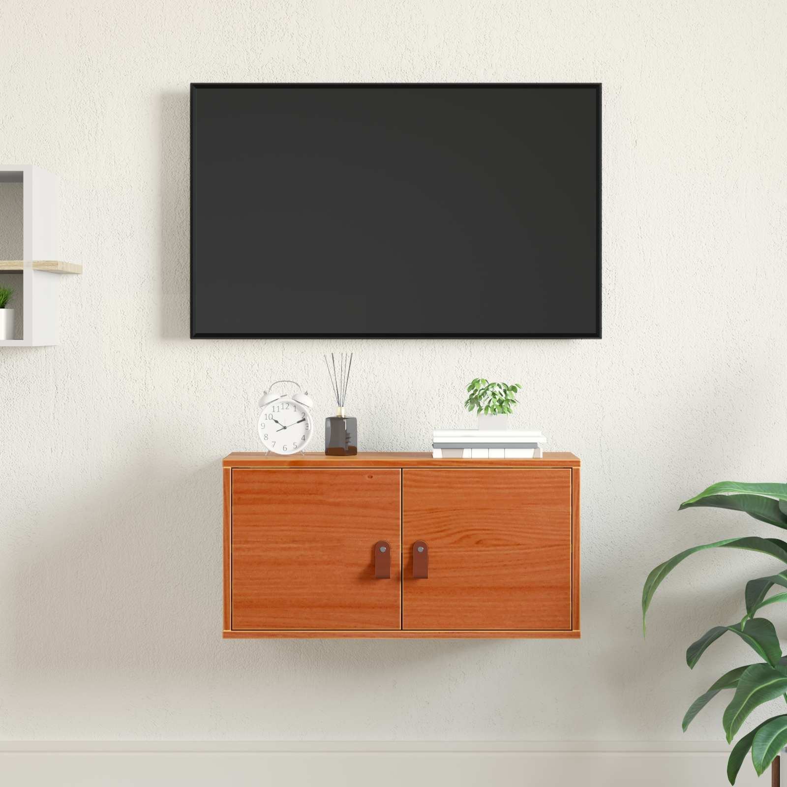 vidaXL vidaXL Szafka ścienna Woskowy Brąz 60 x 30 x 30 cm Lite drewno sosnowe
