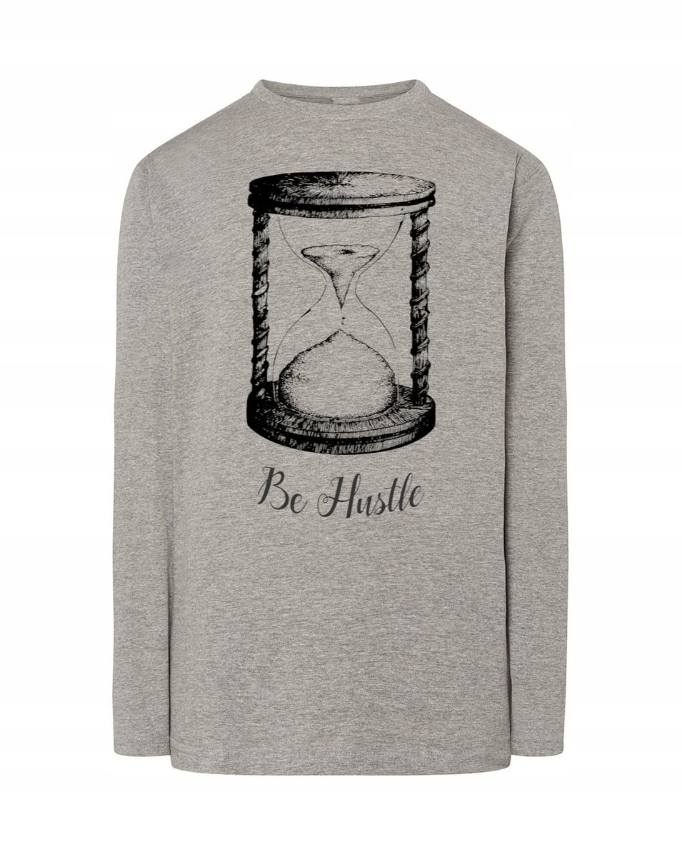 Longsleeve męski nadruk KLEPSYDRA Be Hustle r.XXL