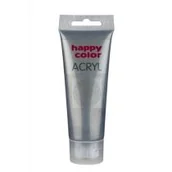 Przybory szkolne - Happy Color Farba akrylowa 75ml. czarne srebro - miniaturka - grafika 1