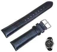 Akcesoria do zegarków - Skórzany pasek do zegarka Casio MTP-1372 czarny 20 mm - miniaturka - grafika 1