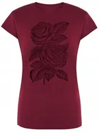 Koszulki i topy damskie - T-Shirt damski fajny nadruk RÓŻA Rozm.L - miniaturka - grafika 1