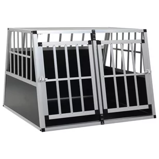 vidaXL VidaXL Klatka dla psa z podwójnymi drzwiami 94 x 88 x 69 cm 170665 - Sprzęt podróżny i transportery dla psów - miniaturka - grafika 1