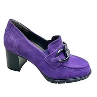 Czółenka - Tamaris Comfort Damskie 8-84403-41 wygodne buty do wielu różnych zastosowań, wygodne buty damskie z łańcuszkiem, buty na co dzień, biznesowe czółenka, Fioletowy nubuk, 41 EU Weit - miniaturka - grafika 1