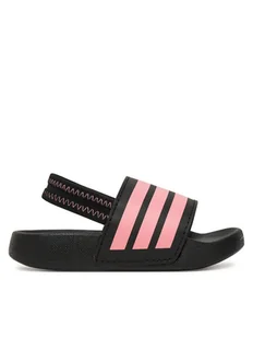 adidas Sandały adilette Estrap JR5325 Czarny - Buty dla chłopców - miniaturka - grafika 1