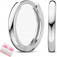 Biżuteria dla dzieci - Srebrne Kolczyki Kółka Koła Rodowane Angielskie Srebro 925 - miniaturka - grafika 1