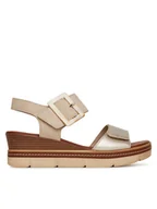 Sandały damskie - Remonte Sandały D2L53-60 Beżowy - miniaturka - grafika 1