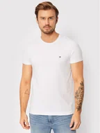 Koszulki męskie - Tommy Hilfiger T-Shirt Core Stretch MW0MW27539 Biały Slim Fit - miniaturka - grafika 1