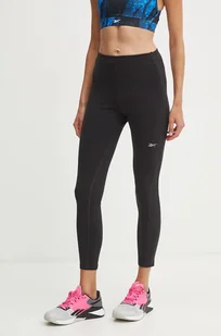 Reebok legginsy do biegania Running Warming kolor czarny gładkie 100205584 - Legginsy - miniaturka - grafika 1