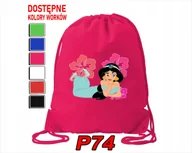 Torby szkolne - Worek Szkolny Na Wf Buty Dla Dziecka Czarodziejki Księzniczki + Imię - miniaturka - grafika 1