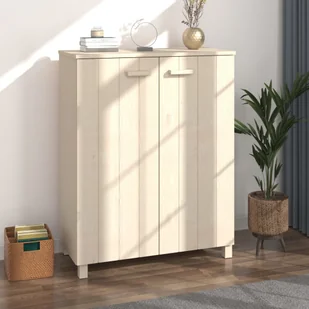 Szafka na buty HAMAR miodowy brąz 85x40x108 cm lite drewno sosnowe - Szafki na buty - miniaturka - grafika 1