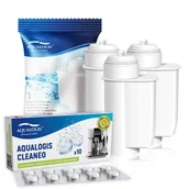 Akcesoria i części do ekspresów do kawy - Zestaw Siemens, Filtr Aqualogis AL-Inte 3szt, Aqualogis Cleaneo 10szt - miniaturka - grafika 1