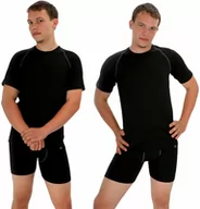 Koszulki sportowe męskie - PRO T-shirt z krótkim rękawem - męska .M .ciemnoniebieski - miniaturka - grafika 1