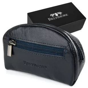 Granatowe etui na klucze ze skóry naturalnej Beltimore G85 granatowy - Etui na dokumenty i karty Granatowe etui na klucze ze skóry naturalnej Beltimore G85 granatowy - Etui na dokumenty i karty - miniaturka - grafika 1