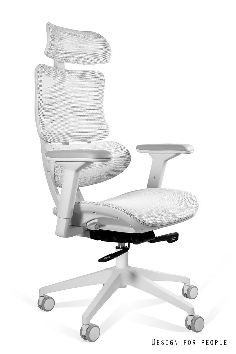 Unique Fotel ergonomiczny ERGOTECH Biały Nylonowa Zapytaj o RABAT!