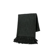 Koce - Czarna narzuta Tiseco Home Studio Slub, 130x160 cm - miniaturka - grafika 1