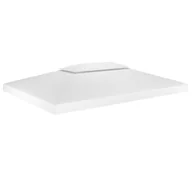 Pawilony ogrodowe - vidaXL 2-poziomowe zadaszenie altany, 310 g/m 4x3 m, białe - miniaturka - grafika 1