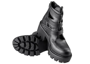 buty damskie ALTERCORE czarne (RANDA VEGAN BLACK)-36 - Botki damskie - miniaturka - grafika 1