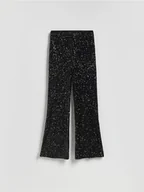Spodnie damskie - Reserved - Cekinowe spodnie - czarny - miniaturka - grafika 1