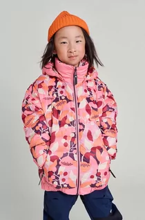 Kurtki i płaszcze dla dziewczynek - Reima kurtka dwustronna dziecięca Finnoo kolor różowy - grafika 1