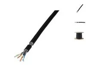 Kable miedziane - Microconnect 100m Cat7 100m Cat7 Czarny kabel sieciowy - miniaturka - grafika 1