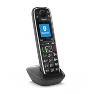 Telefony stacjonarne - Gigaset E720HX Telefon analogowy/DECT Czarny - miniaturka - grafika 1