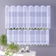 Firany - Zazdrostka żakardowa metrażowa wys. 60 cm Lisja 624805 biała 60 cm - miniaturka - grafika 1