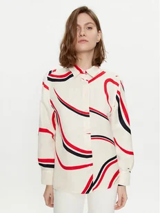 Tommy Hilfiger Koszula WW0WW41838 Beżowy Relaxed Fit - Koszule damskie - miniaturka - grafika 1