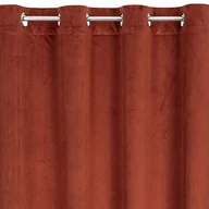 Zasłony - Euro Firany Zasłona Velvet Lili 140 x 250 Przelotka Mahoń 1221665 - miniaturka - grafika 1