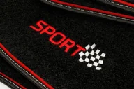 Dywaniki samochodowe - DYWANIKI WELUROWE z HAFTEM Napis SPORT do Seat Mii / Seat Mii Electric - miniaturka - grafika 1