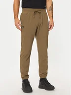 Spodnie sportowe męskie - Under Armour Spodnie dresowe UA Vibe Woven 1386557 Brązowy Regular Fit - miniaturka - grafika 1