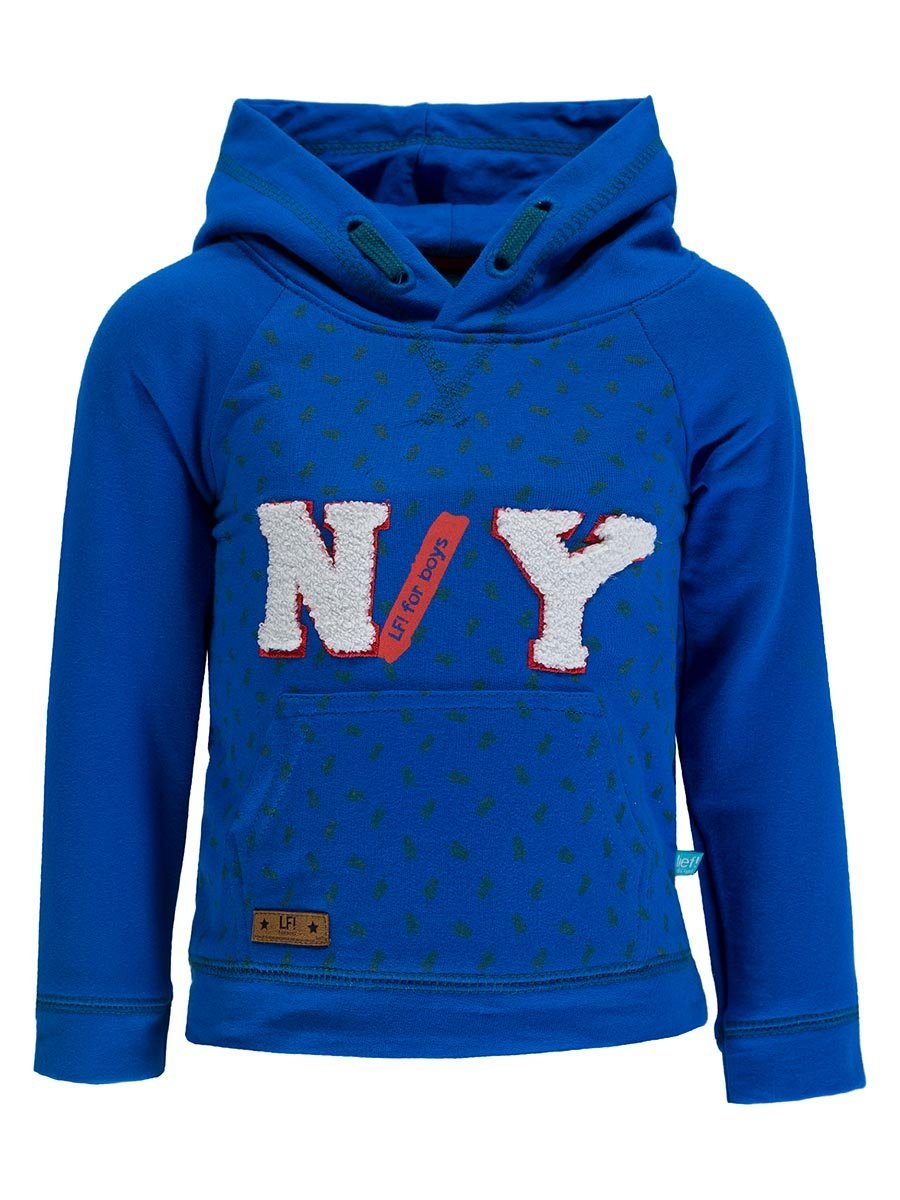 Chłopięca bluza z kapturem bawełniana niebieska Lief r.80