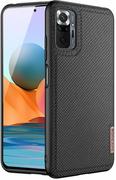 Etui i futerały do telefonów - Dux Ducis Fino etui pokrowiec pokryty nylonowym materiałem Xiaomi Redmi Note 10 Pro czarny - miniaturka - grafika 1