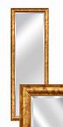 Lustra - Lustro wiszące do salonu w drewnianej ramie złoto-czerowne glamour loft BD art  46x136 - miniaturka - grafika 1