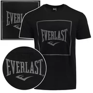 Koszulki męskie - Everlast Koszulka Męska T-shirt Bawełniana Czarna Napis 291J86 Rozmiar XL - miniaturka - grafika 1
