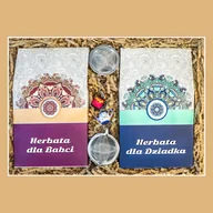 Zestawy upominkowe - Zestaw prezentowy dla babci i dziadka.Zestaw kaw 10x10g, 2x zaparzacz imbryk kulka, prezent upominek na Dzień Babci i Dziadka - miniaturka - grafika 1