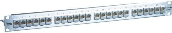Metz Patch Panel CAT6a, 24x RJ-45, 1U, STP 130921-E