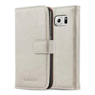 Cadorabo cador Abo  Luxury Book Style Pokrowiec do Samsung Galaxy S6  Case Cover pokrowiec ochronny etui z funkcją stojaka i kieszeń na kartę, Samsung Galaxy S6 DE-109501 - Etui i futerały do telefonów - miniaturka - grafika 1